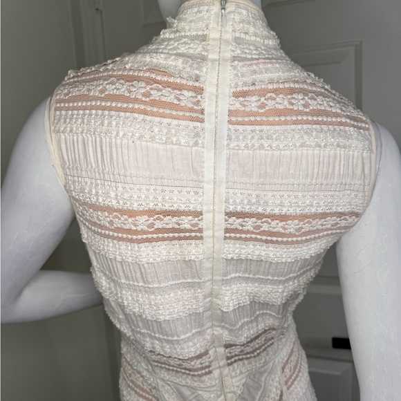 Cinq A Sept Elegant Cream and Brown Women's Dress Size 8. - Picture 16 of 16